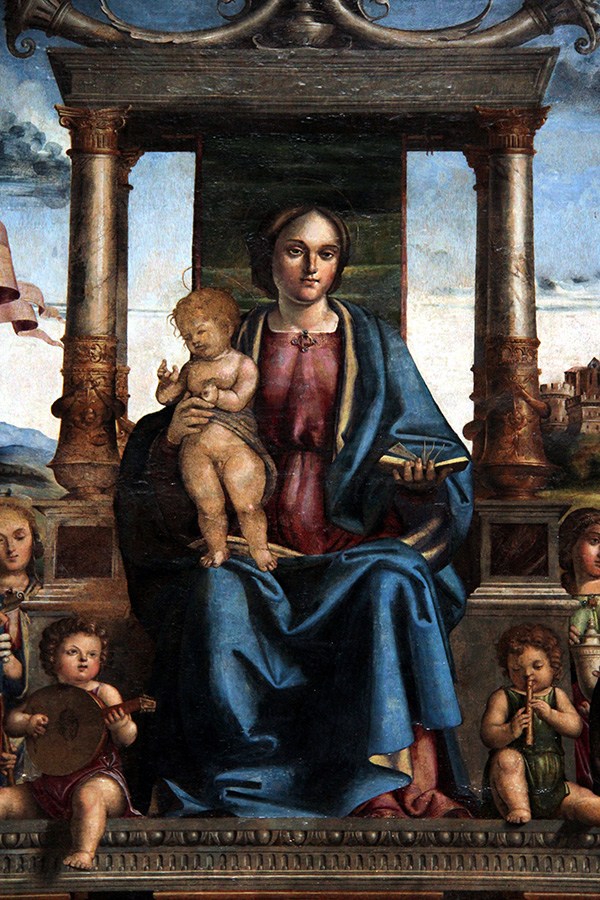 Antonio Solario, Madonna col Bambino in trono fra santi