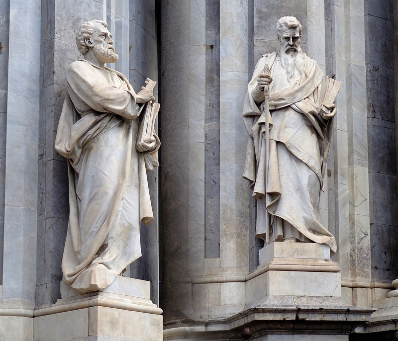 Statue dei Santi Pietro e Paolo Cattedrale di Sant'Agata